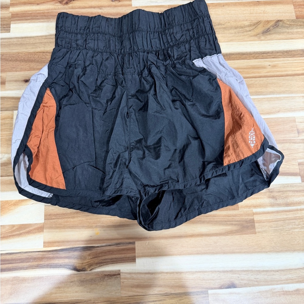 Free people Women's Black Athletic Shorts with Rust Accent size small